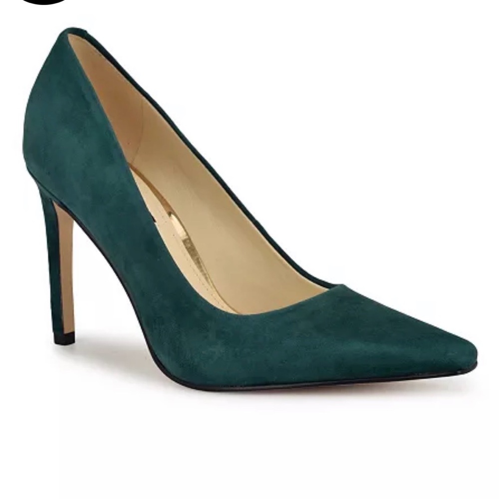 Nine West Oraye Dark Green Stiletto Pumps Sz 10 M - Picture 2 of 14